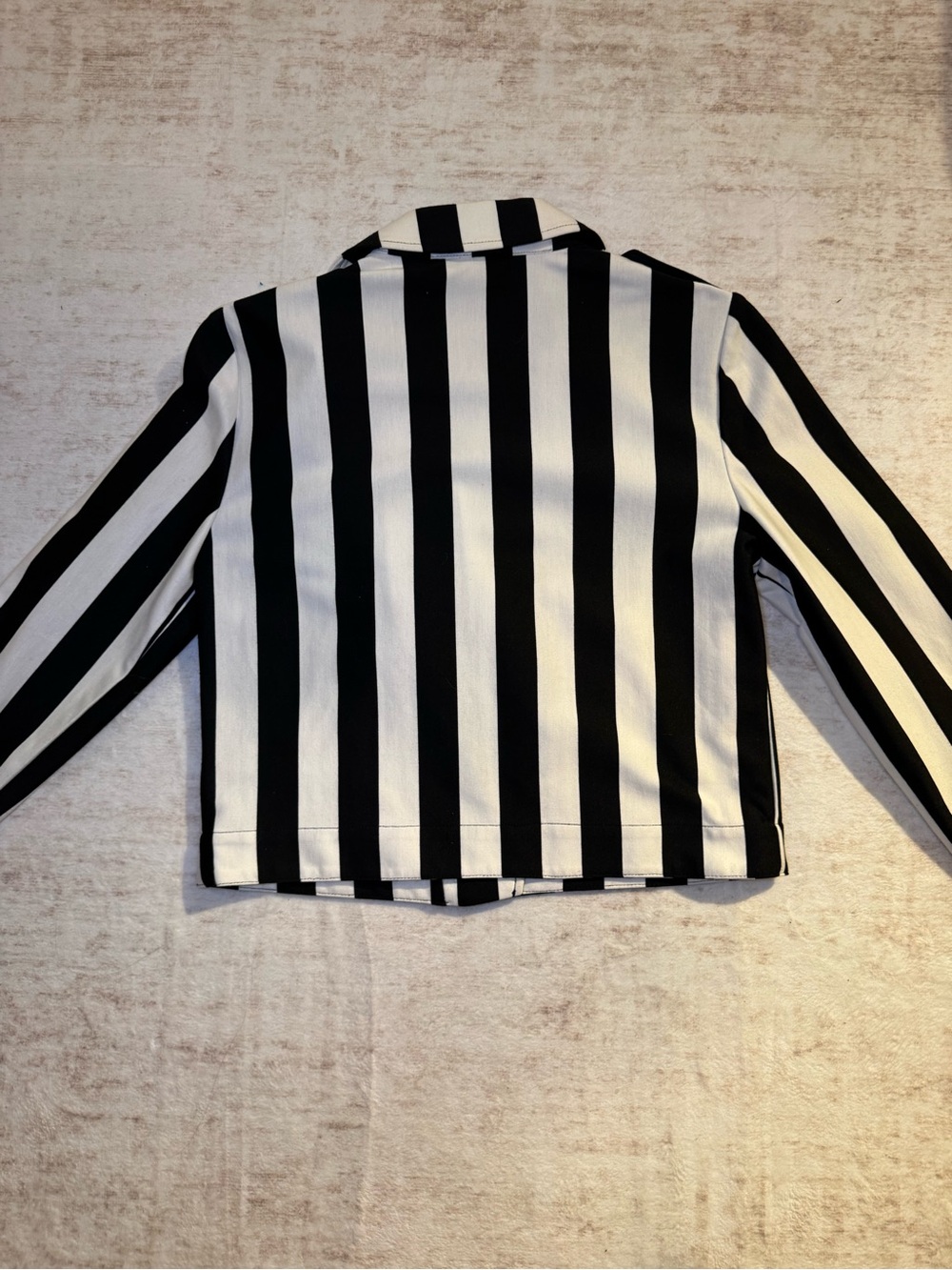 Forever 21 Black & White Striped Moto Jacket - Picture 11 of 12